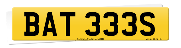Registration number BAT 333S